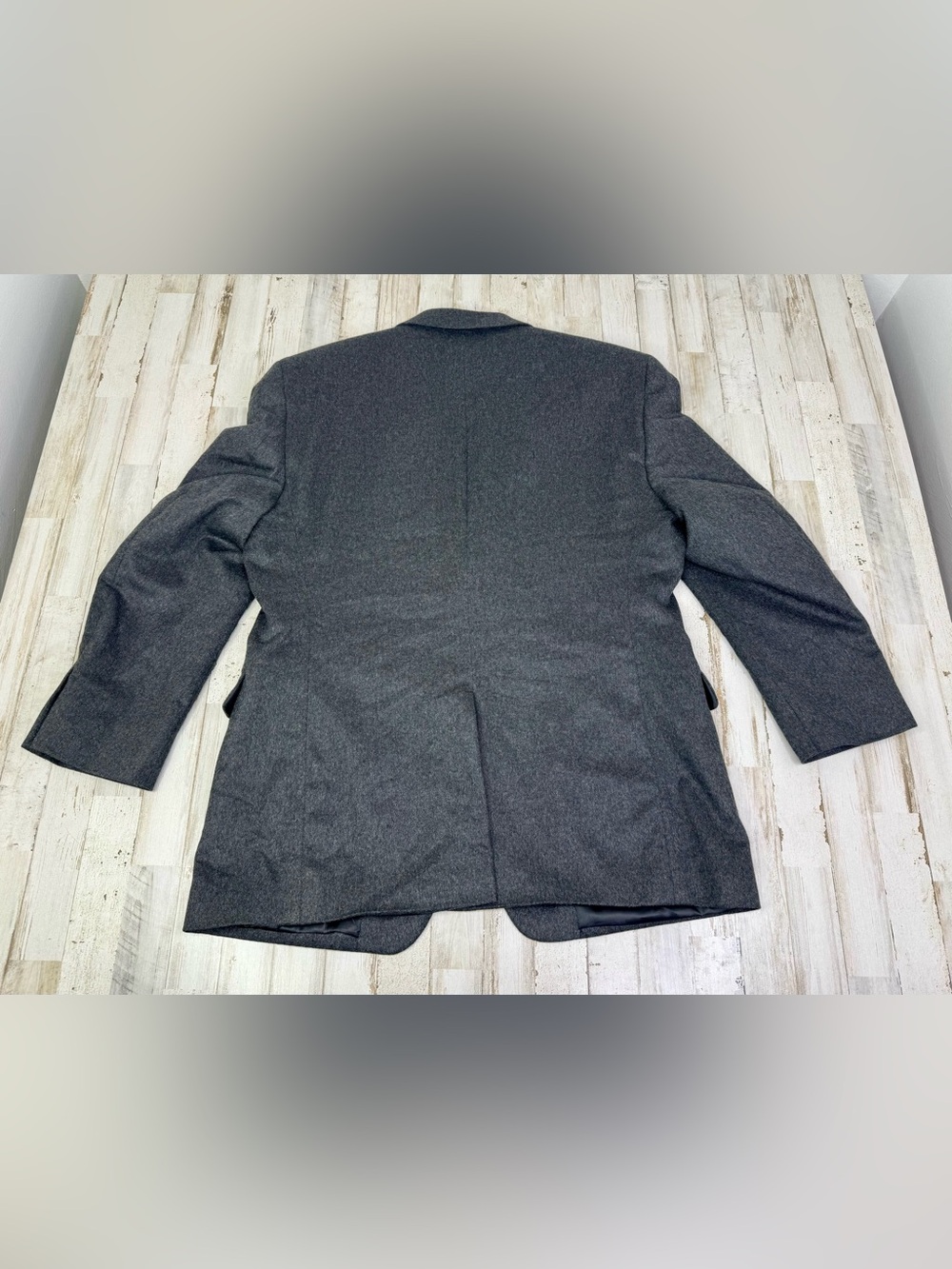 Jos. A. Bank 100% Cashmere 2B Blazer Sport Coat Mens 46R Charcoal Gray - Picture 6 of 11